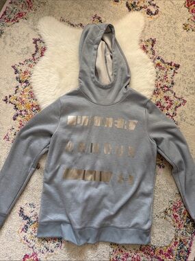 Under Armour Women’s Gray Hoodie with Metallic Logo
